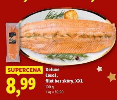 Łosoś, filet bez skóry, XXL Deluxe promocja w Lidl