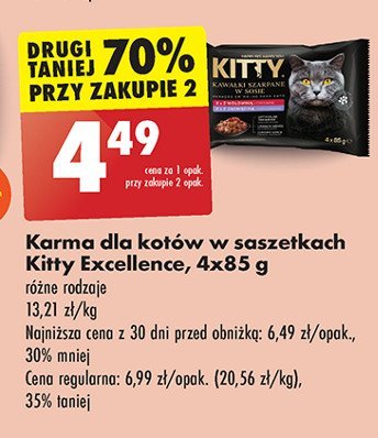 Karma dla kota 2x jagnięcina w sosie 2x wołowina w sosie Kitty excellence promocja