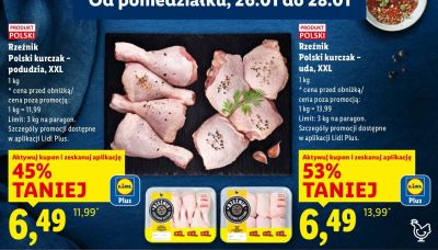 Kurczak Polski - uda, XXL Rzeźnik promocja w Lidl