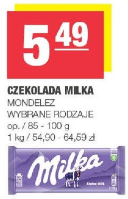 Czekolada Milka Mondelez promocja w SPAR