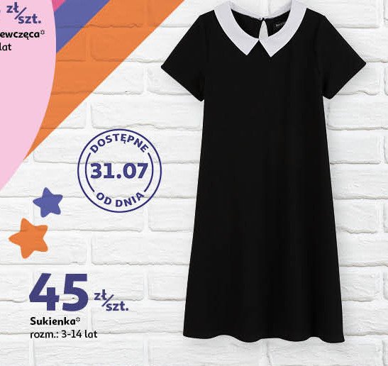 Sukienka dziewczęca 3-14 lat Auchan inextenso promocja w Auchan