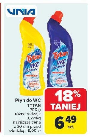 Płyn do wc żółty Tytan wc promocja