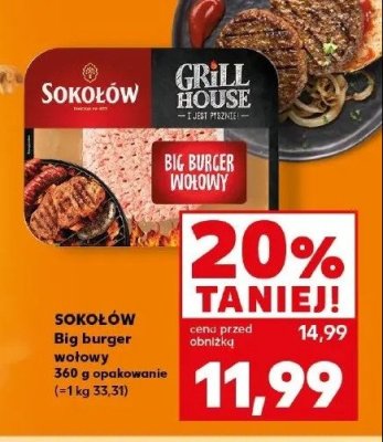 Big burger wo艂owy Soko艂贸w grill house promocja