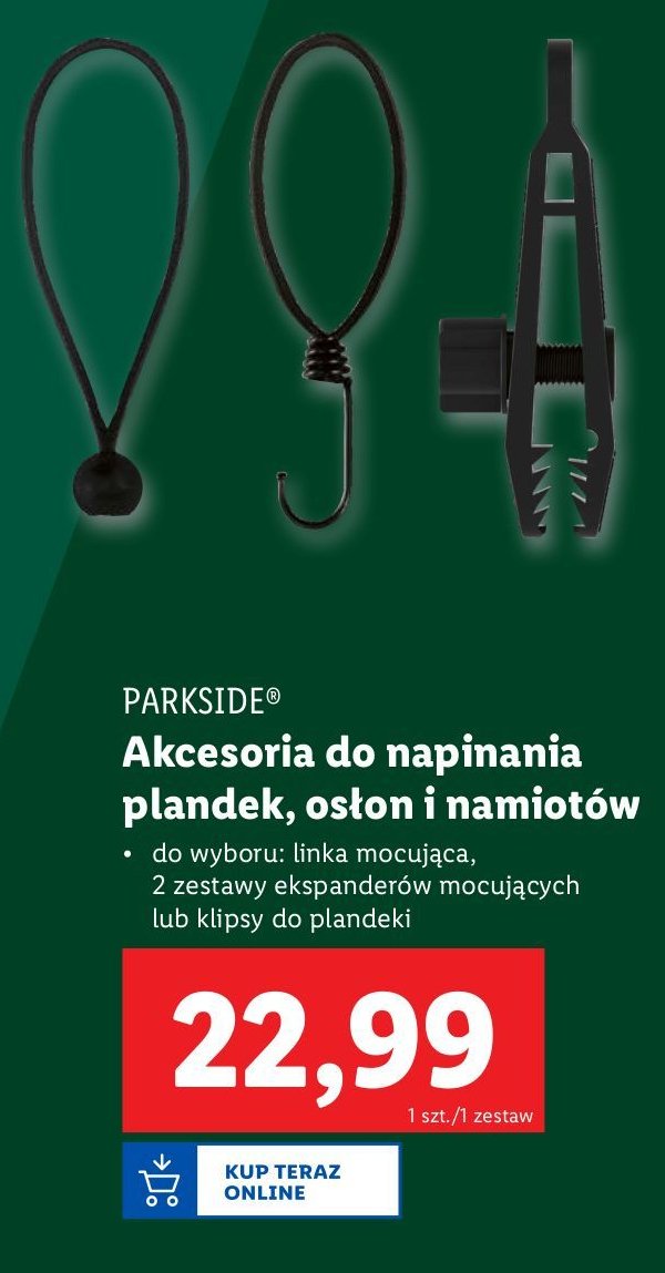 Klipsy do plandeki Parkside promocja