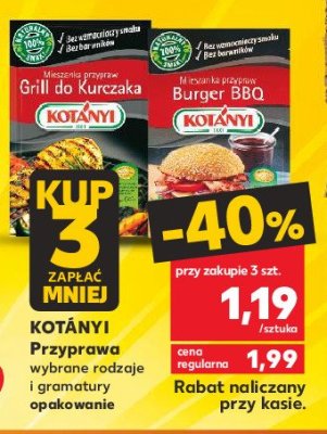 Mieszanka przypraw burger bbq Kotanyi promocja