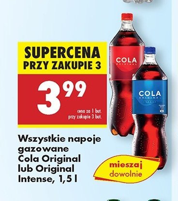 Napoj Cola original intense promocja w Biedronka