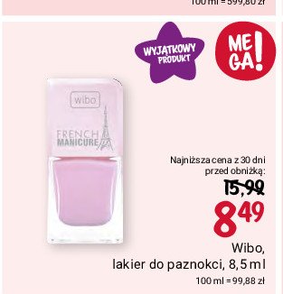 Lakier do paznokci Wibo french manicure promocja