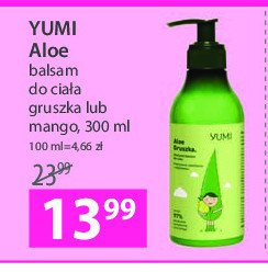 Balsam do ciała intensywne nawilżenie aloe gruszka Yumi cosmetics promocja