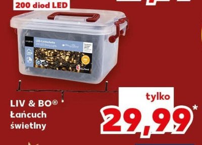 Łańcuch świetlny LIV & BO 200 diod LED promocja w Kaufland