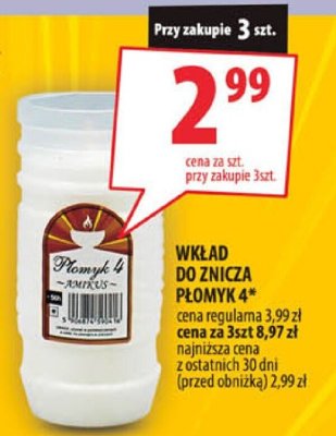 Wkład do znicza płomyk 4 promocja w Arhelan