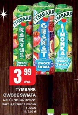 Napój Tymbark Owoce Świata niegazowany Kaktus, Granat, Limonka promocja w Chorten