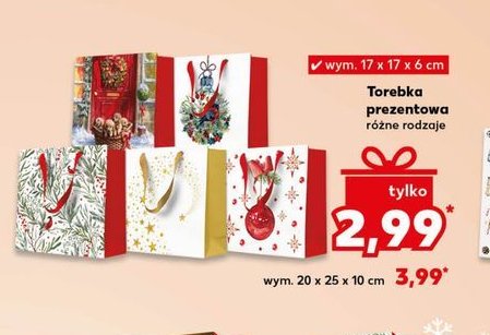 Torebka prezentowa 20 x 25 x 10 cm promocja w Kaufland