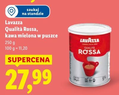 Kawa mielona w puszce Lavazza Qualità Rossa promocja w Lidl