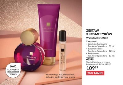 Zestaw 3 kosmetyków Far Away Splendoria Avon promocja w AVON