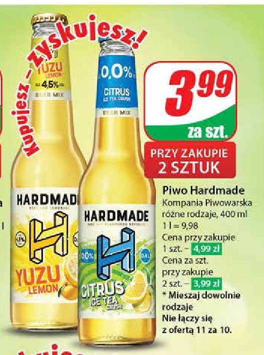 Piwo Hardmade yuzu lemon promocja