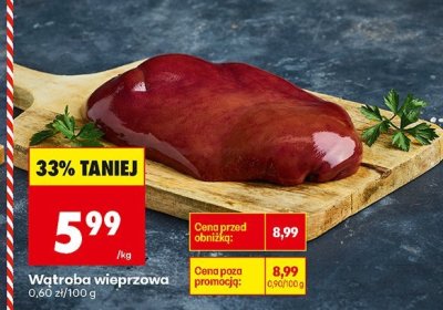 Wątroba wieprzowa promocja w Biedronka