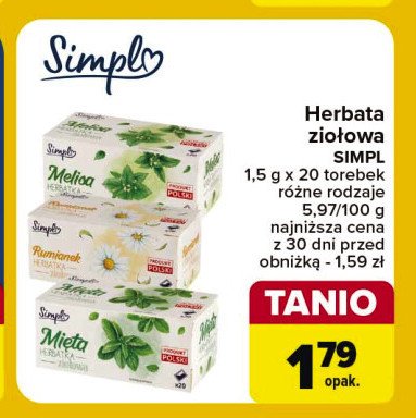 Herbatka melisa Simpl promocja