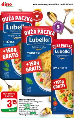 Makaron Spaghetti 400g + 150g gratis promocja w Dino