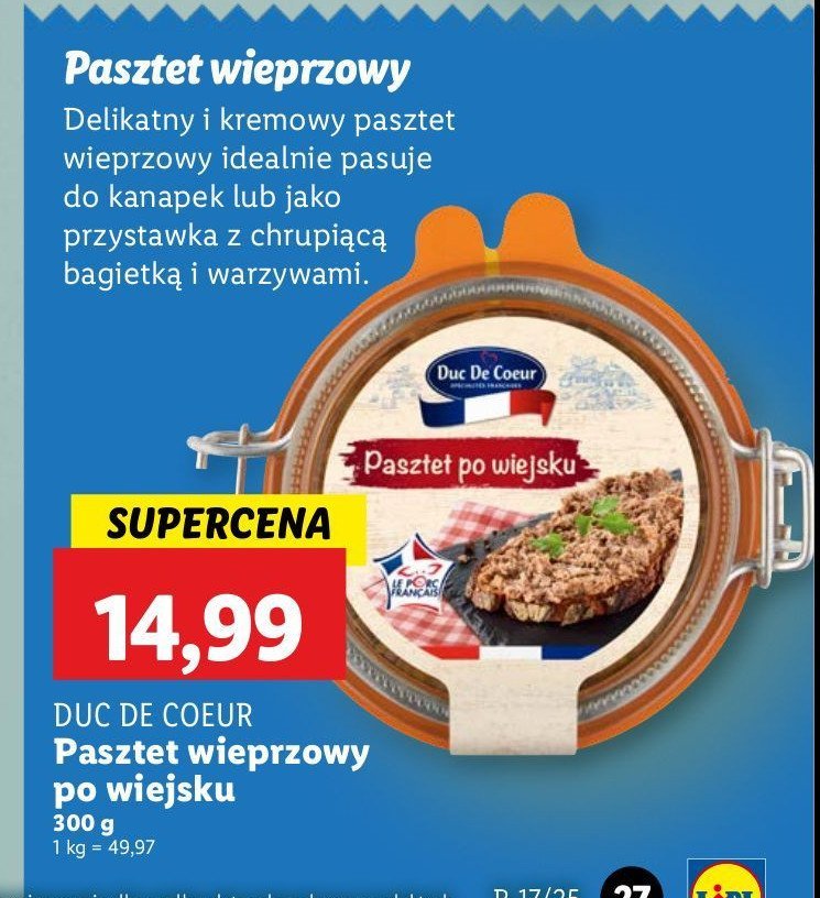 Pasztet po wiejsku Duc de coeur promocja