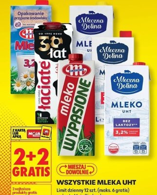 Mleko UHT różne rodzaje promocja w Biedronka