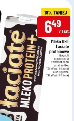 Mleko UHT proteinowe Łaciate promocja w POLOmarket