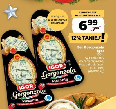 Ser Gorgonzola Igor plastry promocja w Netto