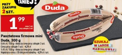 Pasztetowa firmowa mini Duda, 300 g promocja w Twój Market