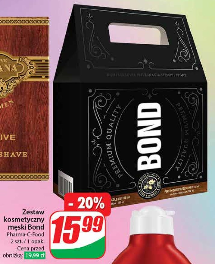 Zestaw w pudełku whisky dezodorant 150 ml + woda po goleniu 100 ml Bond zestaw promocja w Dino