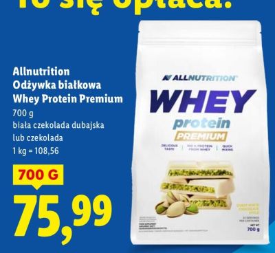 Odżywka białkowa Whey Protein Premium biała czekolada dubajska promocja w Lidl