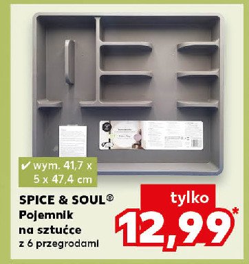 Pojemnik na sztućce z 6 przegrodami Spice&soul promocja