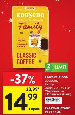 Kawa mielona EDUSCHO Family Classic Coffee promocja w Intermarche