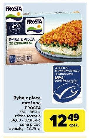 Ryba z pieca ze szpinakiem Frosta promocja