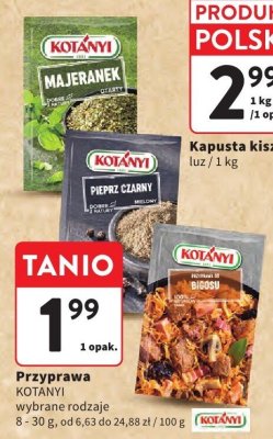 Przyprawa KOTÁNYI wybrane rodzaje promocja w Intermarche