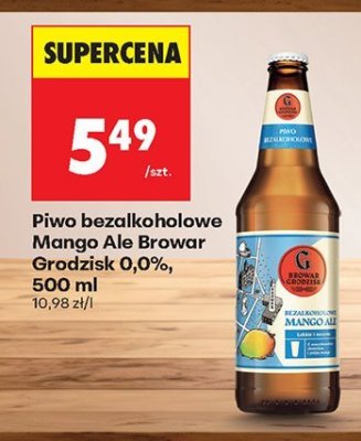 Piwo bezalkoholowe Mango Ale Browar Grodzisk 0.0%, 500 ml promocja w Biedronka