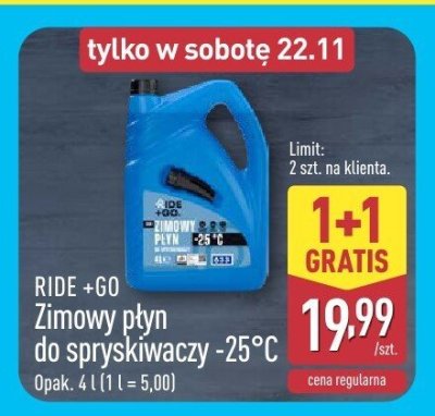 Zimowy płyn do spryskiwaczy -25°C 1+1 GRATIS promocja w Aldi