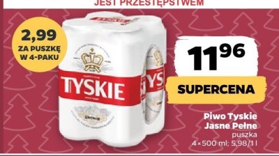 Piwo Tyskie Jasne Pełne promocja w Netto