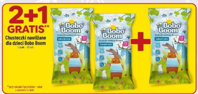 Chusteczki nawilżane dla dzieci Bobo Boom promocja w POLOmarket
