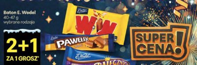Baton E. Wedel 40-47g wybrane rodzaje promocja w Delikatesy Centrum