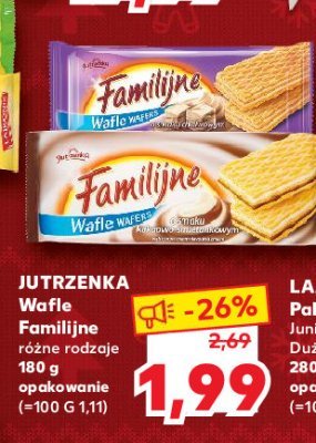 Wafle kakaowo-śmietankowe Jutrzenka familijne promocja