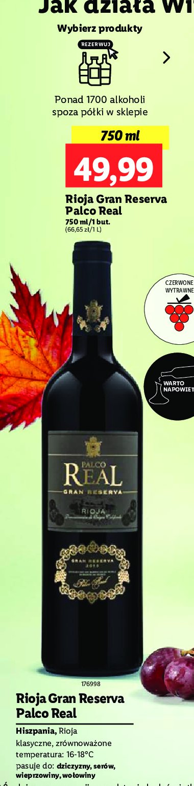 Wino Palco real gran reserva promocja