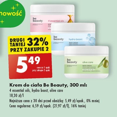 Krem do ciała nawilżający Be beauty Be beauty care promocja