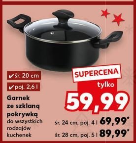 Garnek emaliowany z pokrywką 20 cm promocja