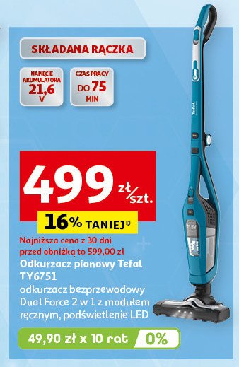 Odkurzacz pionowy ty6751 Tefal promocja