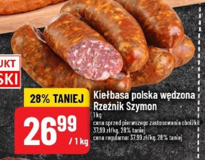 Kiełbasa polska wędzona  promocja w POLOmarket