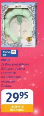Zestaw prezentowy ebelin Selfcare: opaska i pędzelek do nakładania maseczek promocja w Drogerie DM