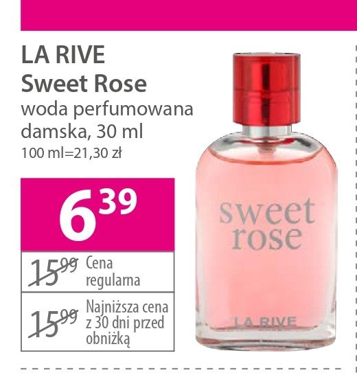Woda toaletowa La rive sweet rose promocja