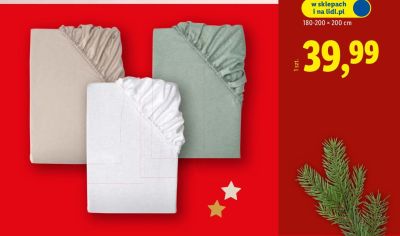 Prześcieradło flanelowe z gumką 180-200 × 200 cm promocja w Lidl