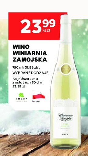 Wino białe Winiarnia zamojska promocja w Stokrotka