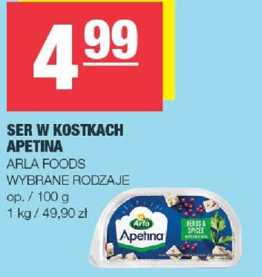 Ser w kostkach Apetina Arla Foods promocja w SPAR
