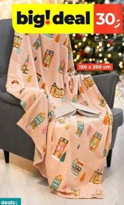 Koc wym. 150 x 200 cm promocja w Dealz